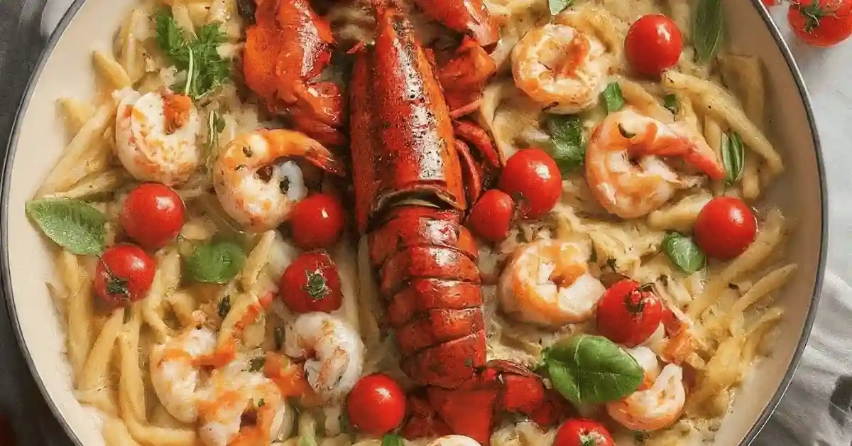 Garlic Lobster and Shrimp Pasta Recipes