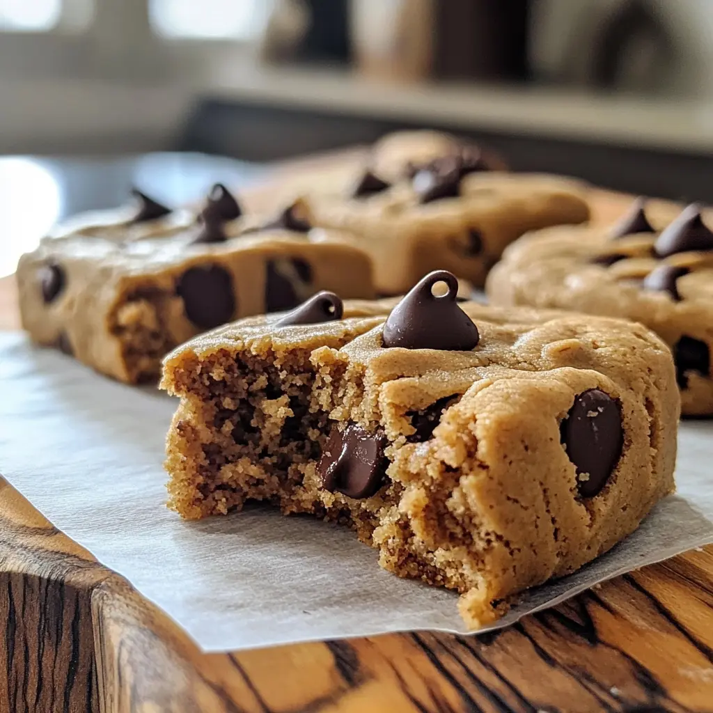 High Protein Peanut Butter Chocolate Chip Cookies with Gooey Centers High Protein Peanut Butter Chocolate Chip Cookies with Gooey Centers on white plate showing soft melty centers and crispy edges