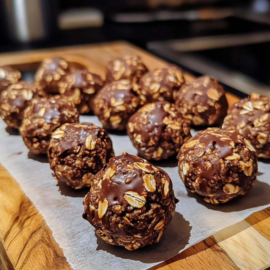 Healthy Chocolate Peanut Butter Energy Bites