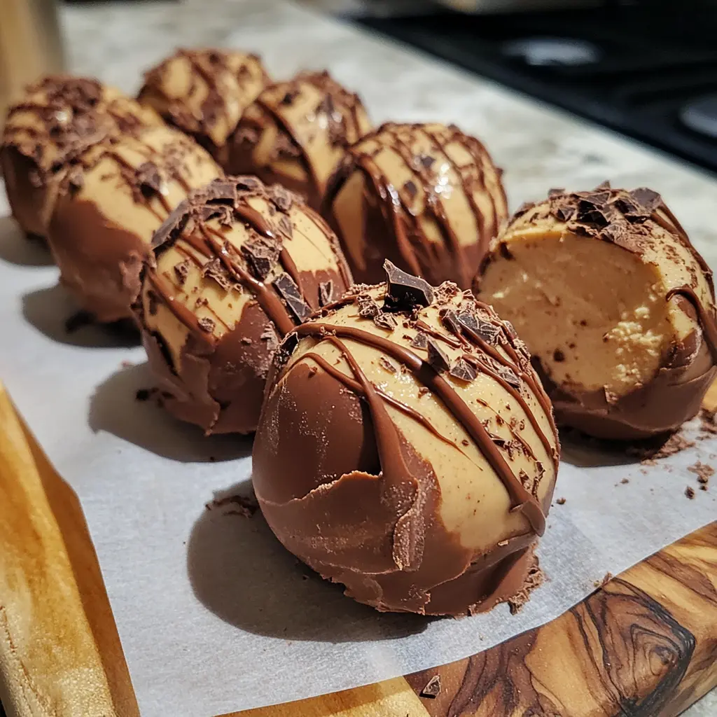 Frozen Peanut Butter Greek Yogurt Chocolate Fudge Bites