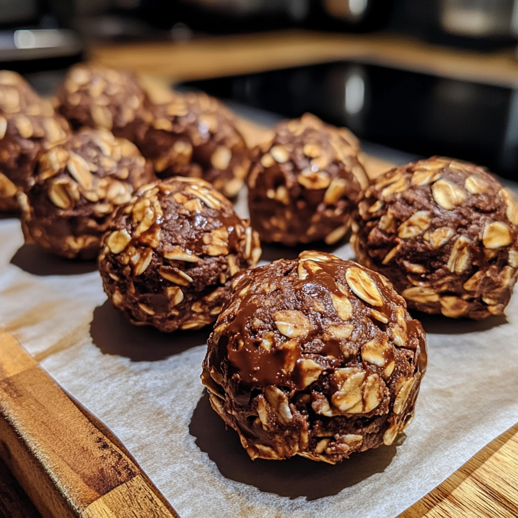 Healthy Chocolate Peanut Butter Energy Bites