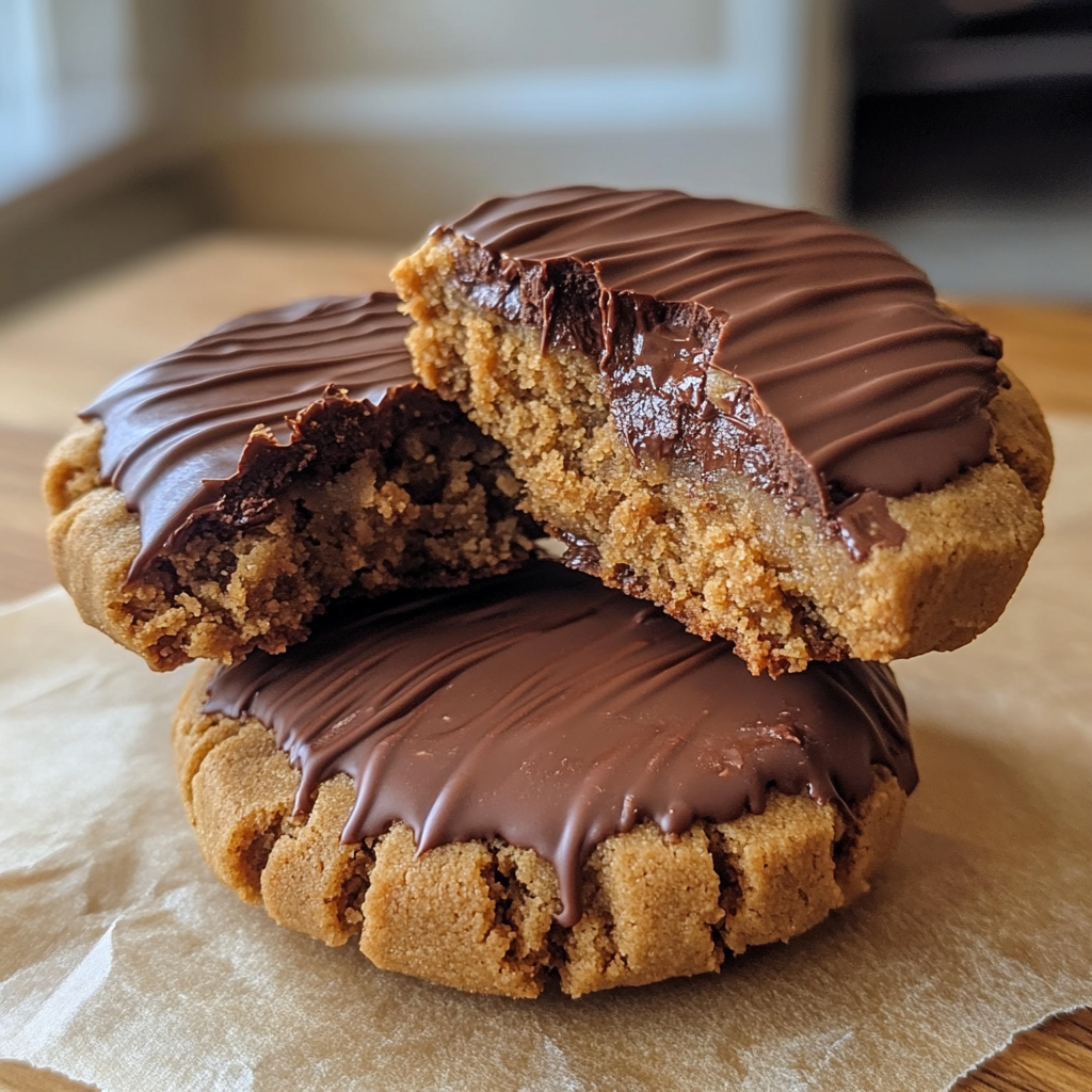 Healthy Peanut Butter Greek Yogurt Chocolate Fudge Cookies