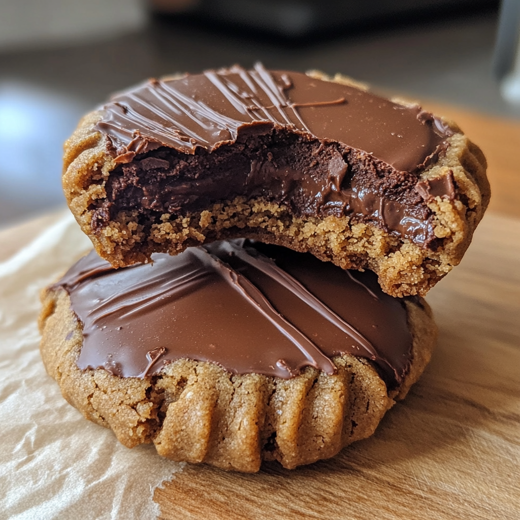Healthy Peanut Butter Greek Yogurt Chocolate Fudge Cookies