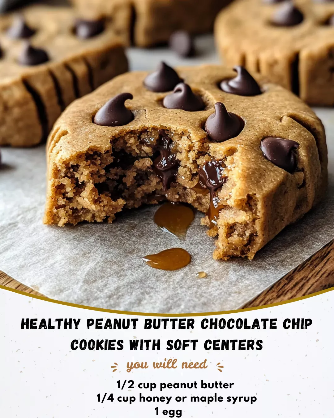 Healthy Peanut Butter Chocolate Chip Cookies with Soft Centers 2 44