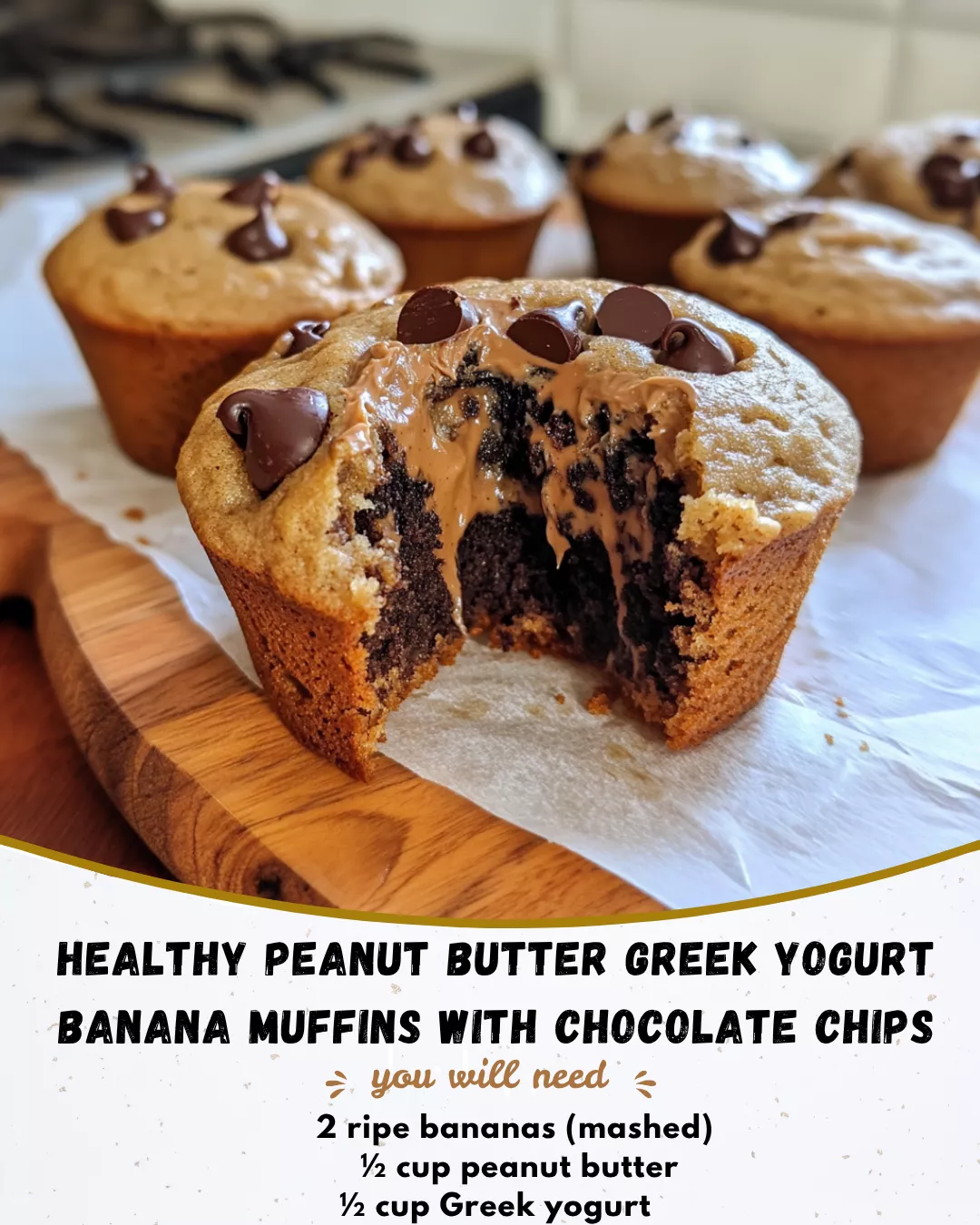 Healthy Peanut Butter Greek Yogurt Banana Muffins That 3 5