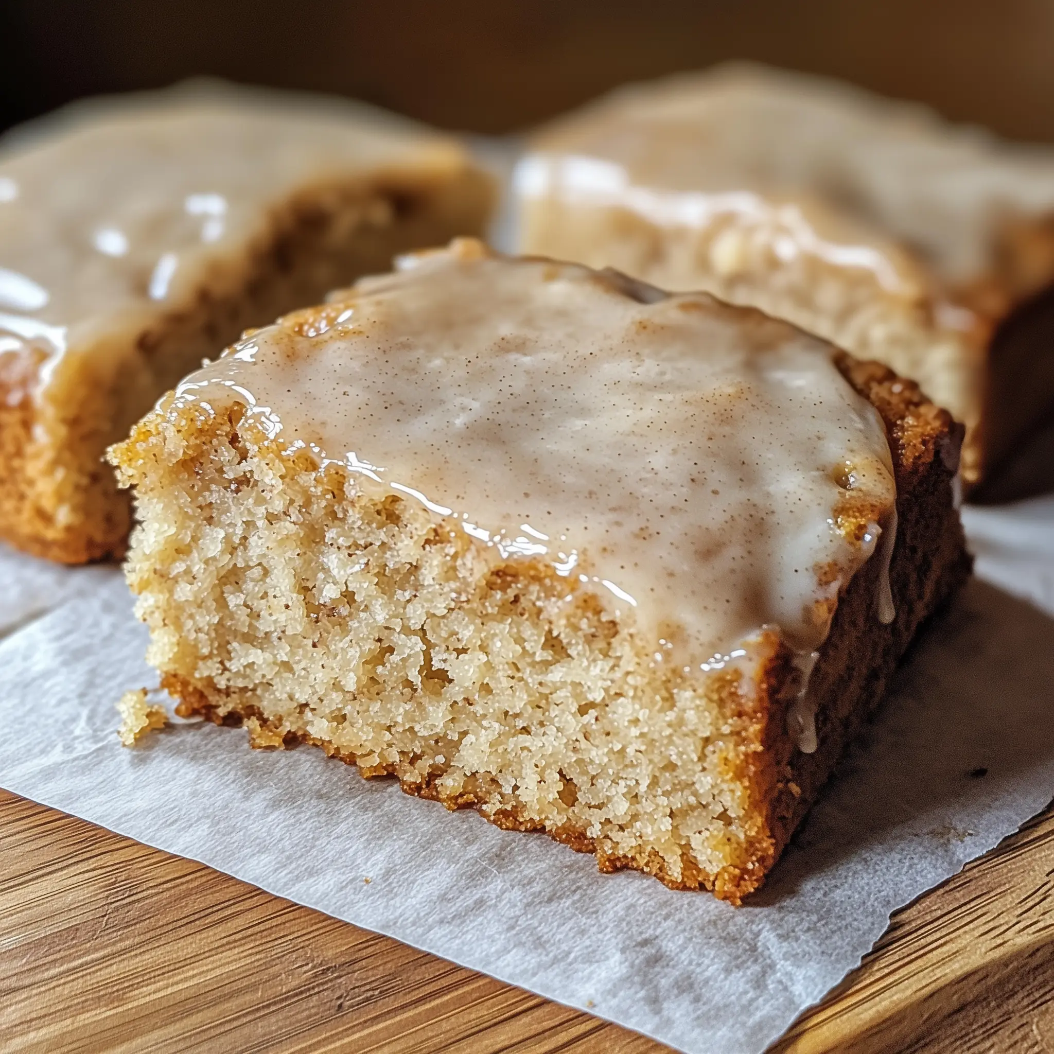 Soft Greek Yogurt Cinnamon Vanilla Snack Cake with Creamy Cinnamon Glaze zakria21 Close up Side angle shot of a homemade photo from Redd 1fe16171 78cf 4eb8 93b8 490f4c0f210e