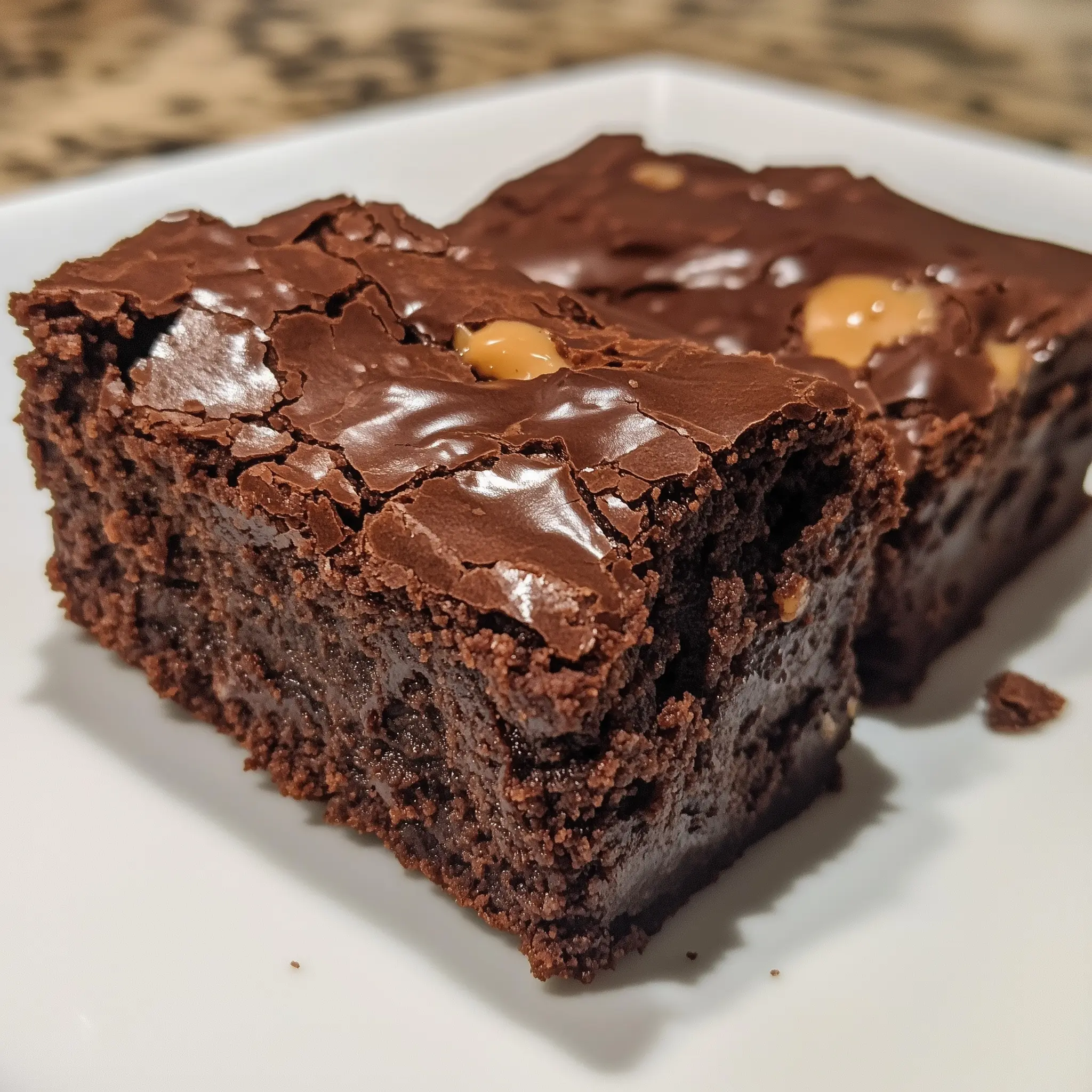 Thick & Fudgy Greek Yogurt Peanut Butter Banana Brownies with Melted Chocolate Top zakria21 Close up Side angle shot of a homemade photo from Redd 0297498e d404 4372 970c 2561b7251846